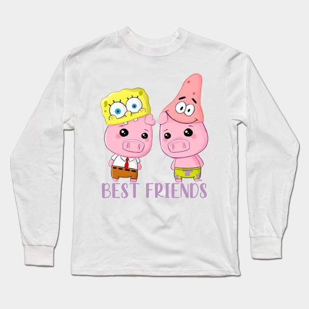 Best Friends Fan Art Long Sleeve T-Shirt by JessicaErinArt